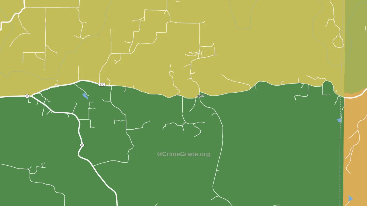 Opal, AR Map of Murder Rates