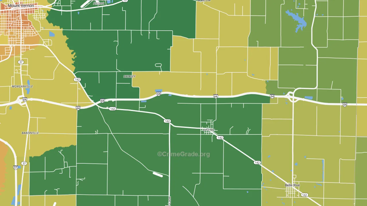 Opdyke, IL Map of Murder Rates