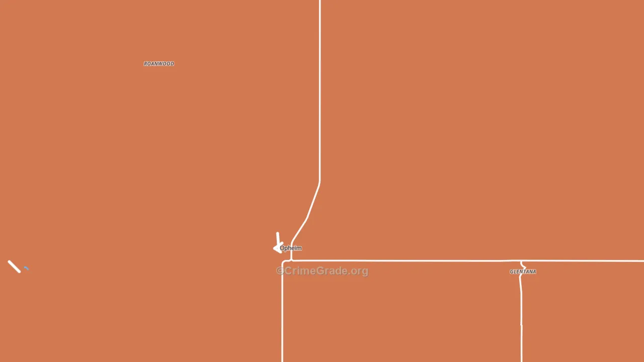 Opheim, MT Map of Murder Rates