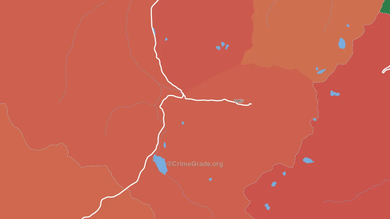 Ophir, CO Map of Murder Rates