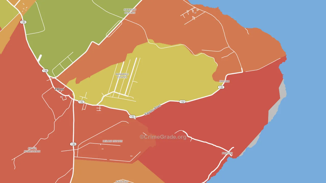 Opihikao, HI Map of Murder Rates