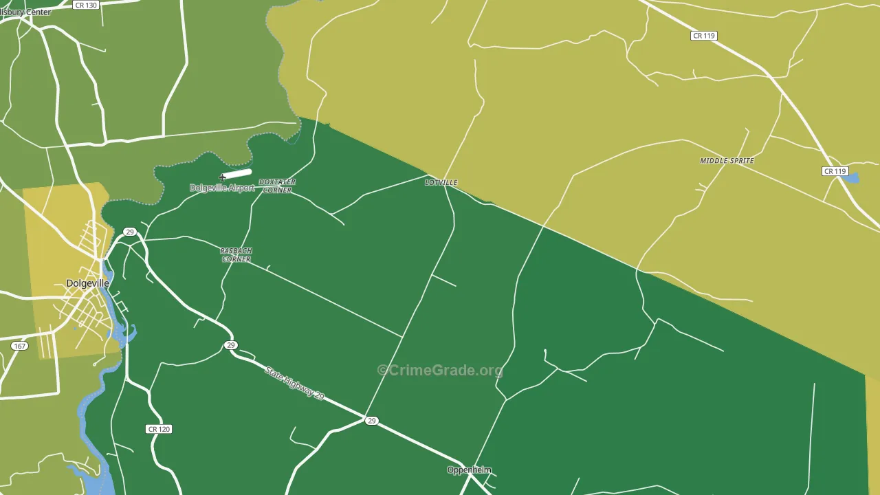 Oppenheim, NY Map of Murder Rates