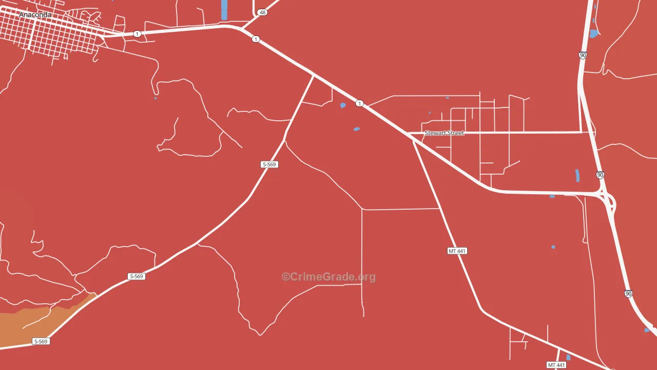 Opportunity, MT Map of Murder Rates