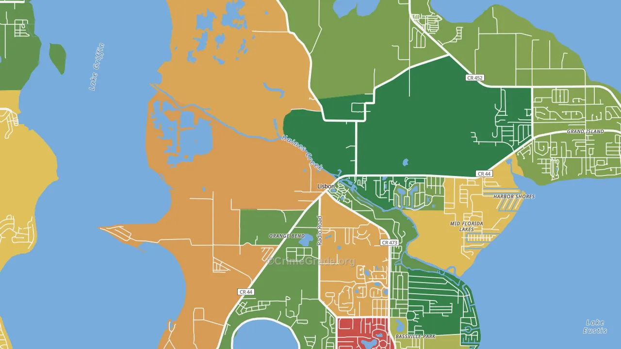 Orange Bend, FL Map of Murder Rates