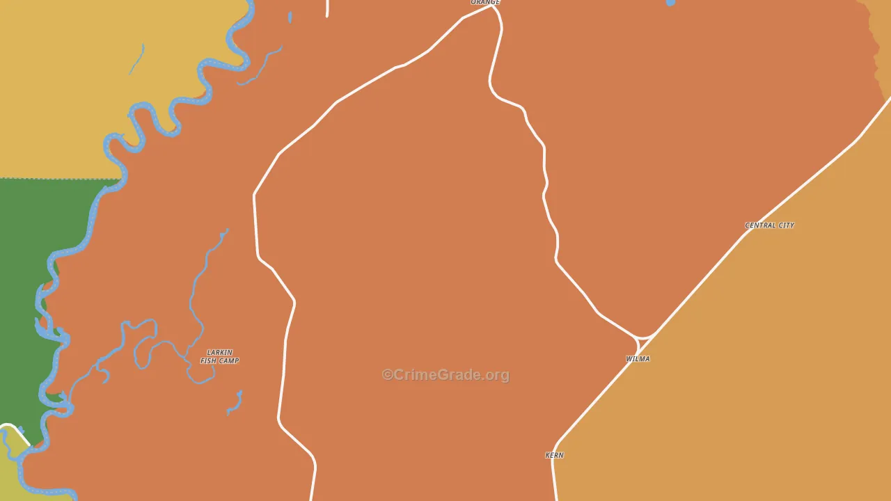 Orange, FL Map of Murder Rates