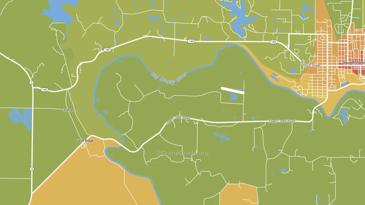 Oraville, IL Map of Murder Rates