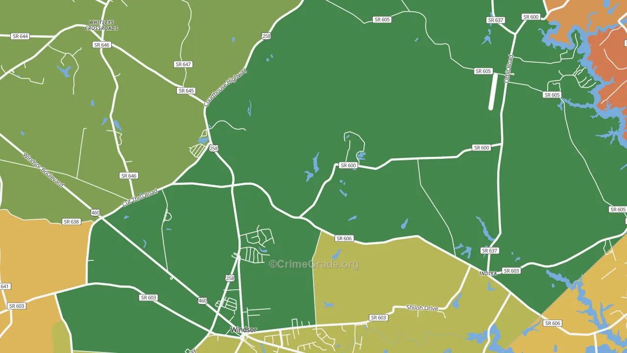 Orbit, VA Map of Murder Rates