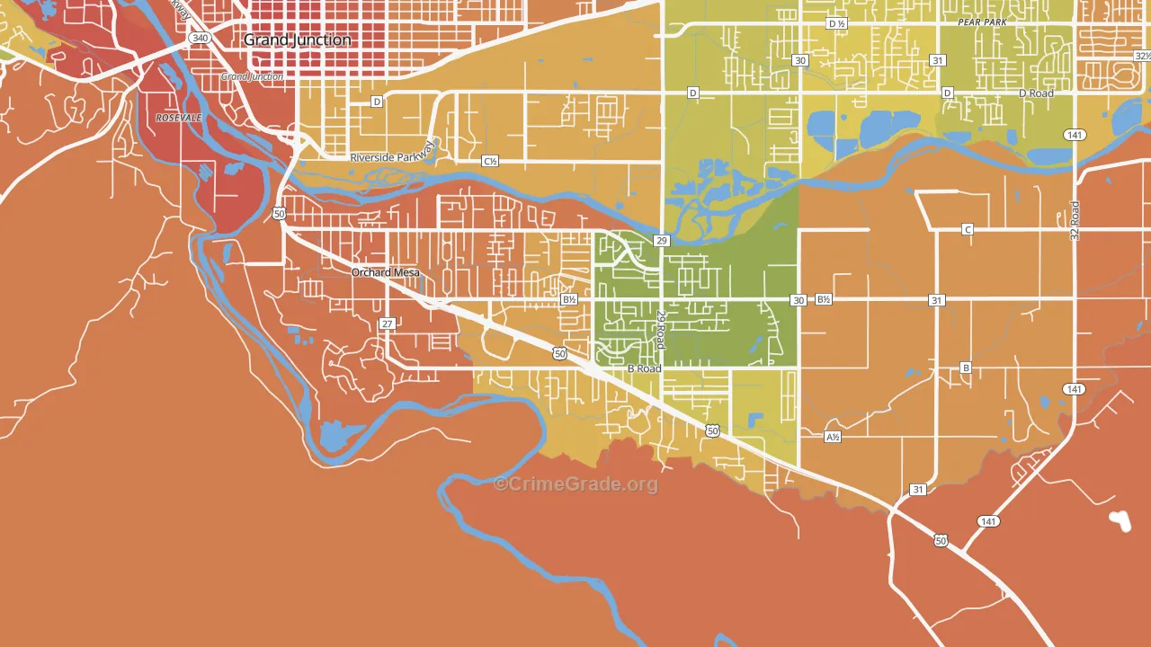 Orchard Mesa, CO Map of Murder Rates