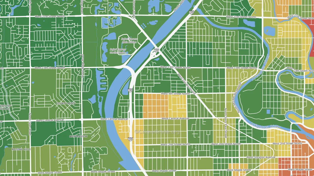 Orchard Park, Wichita, KS Map of Murder Rates