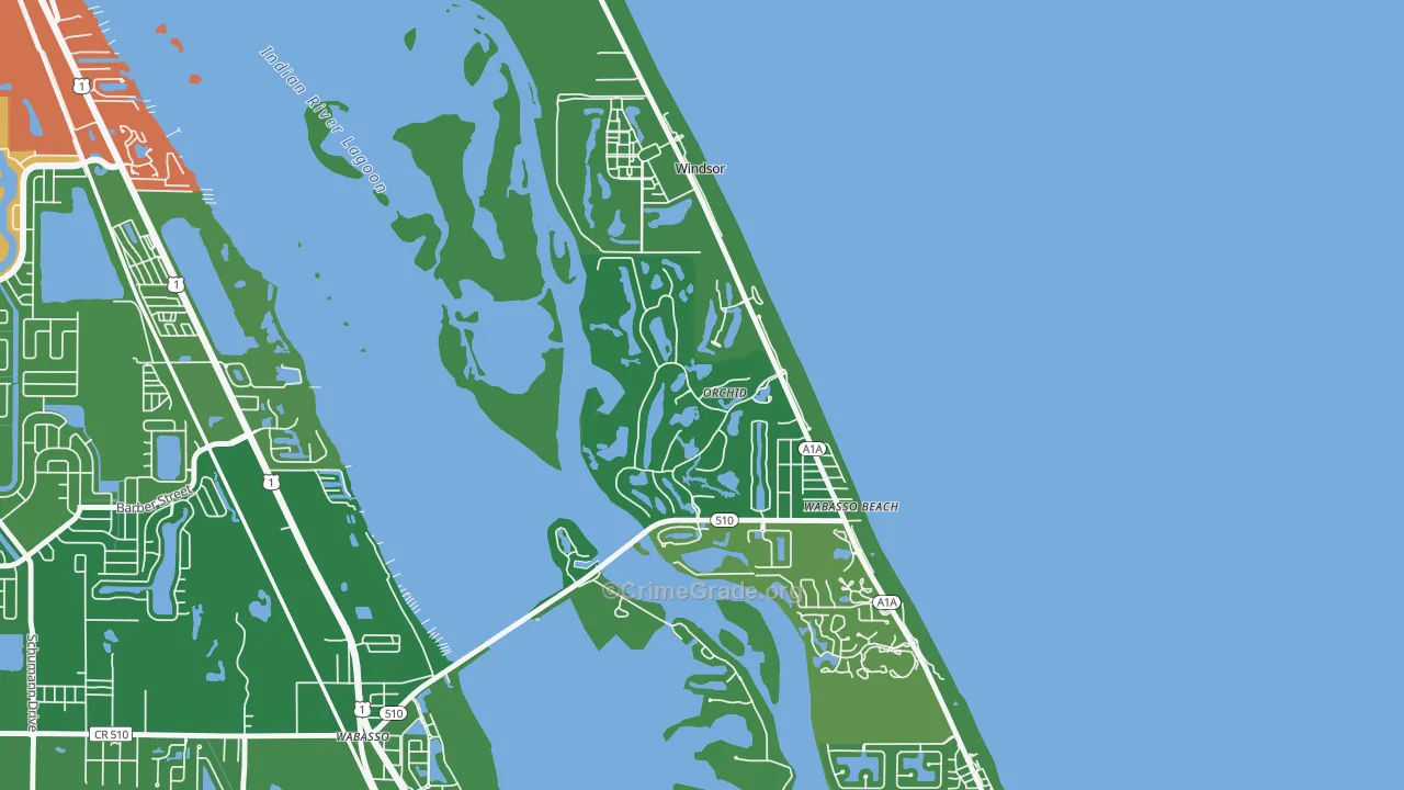 Orchid, FL Map of Murder Rates