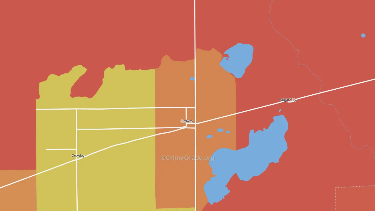 Ordway, CO Map of Murder Rates