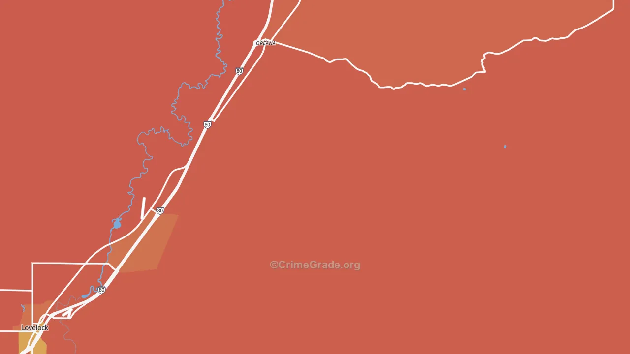 Oreana, NV Map of Murder Rates