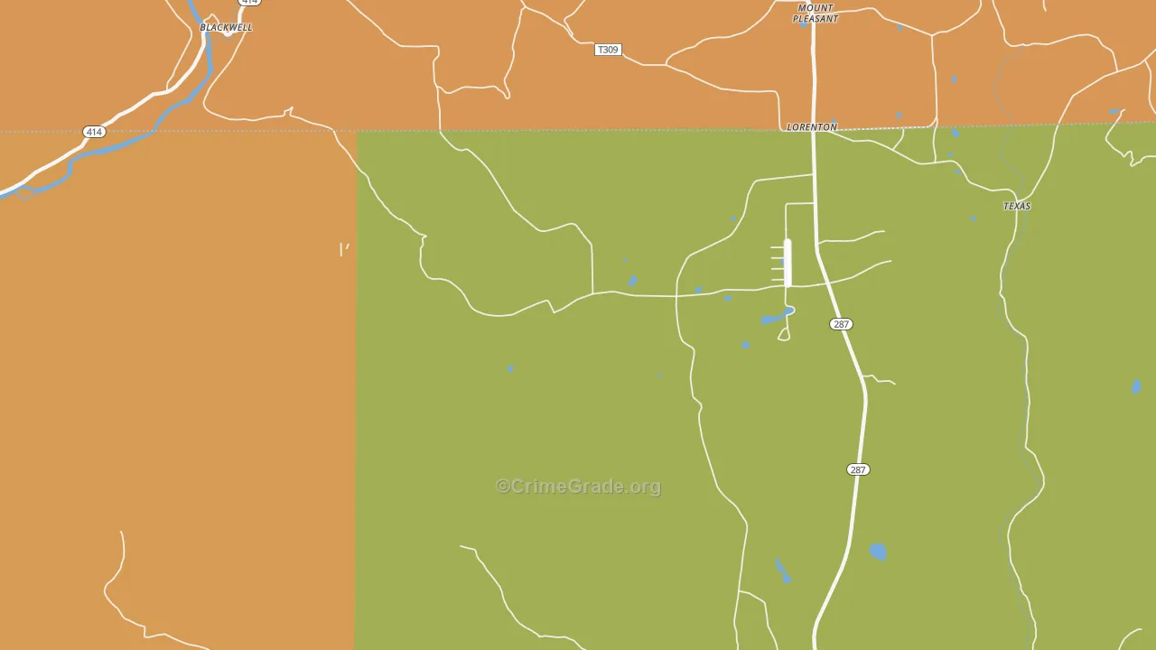 Oregon Hill, PA Map of Murder Rates