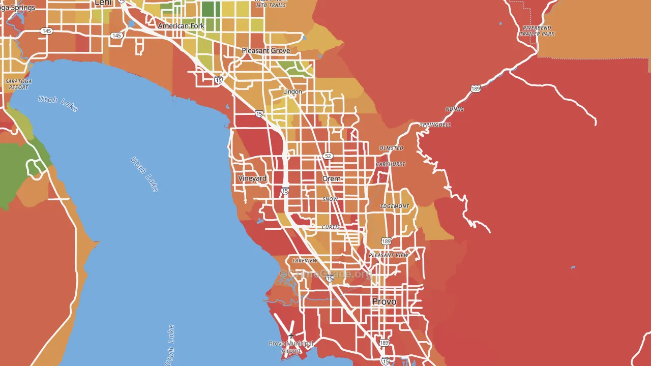 Orem, UT Map of Murder Rates