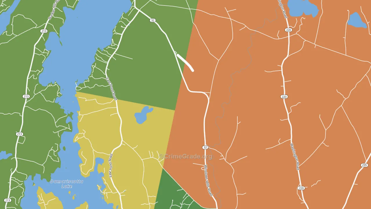 Orffs Corner, ME Map of Murder Rates