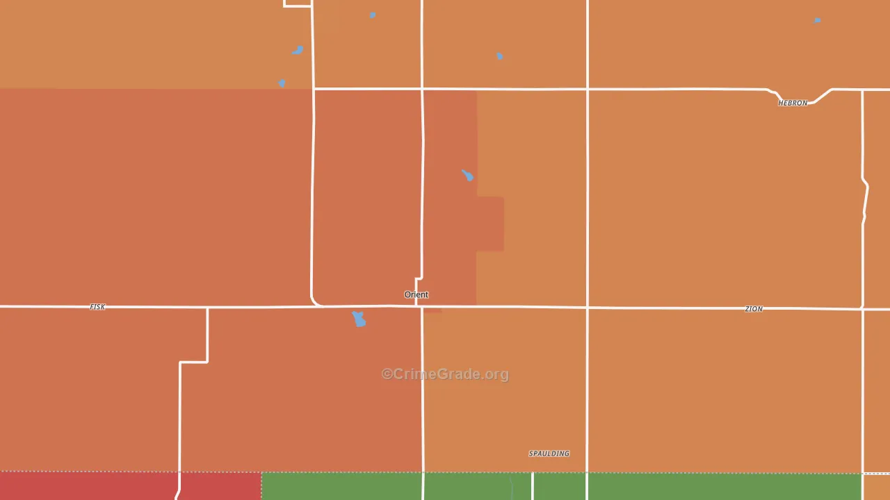 Orient, IA Map of Murder Rates