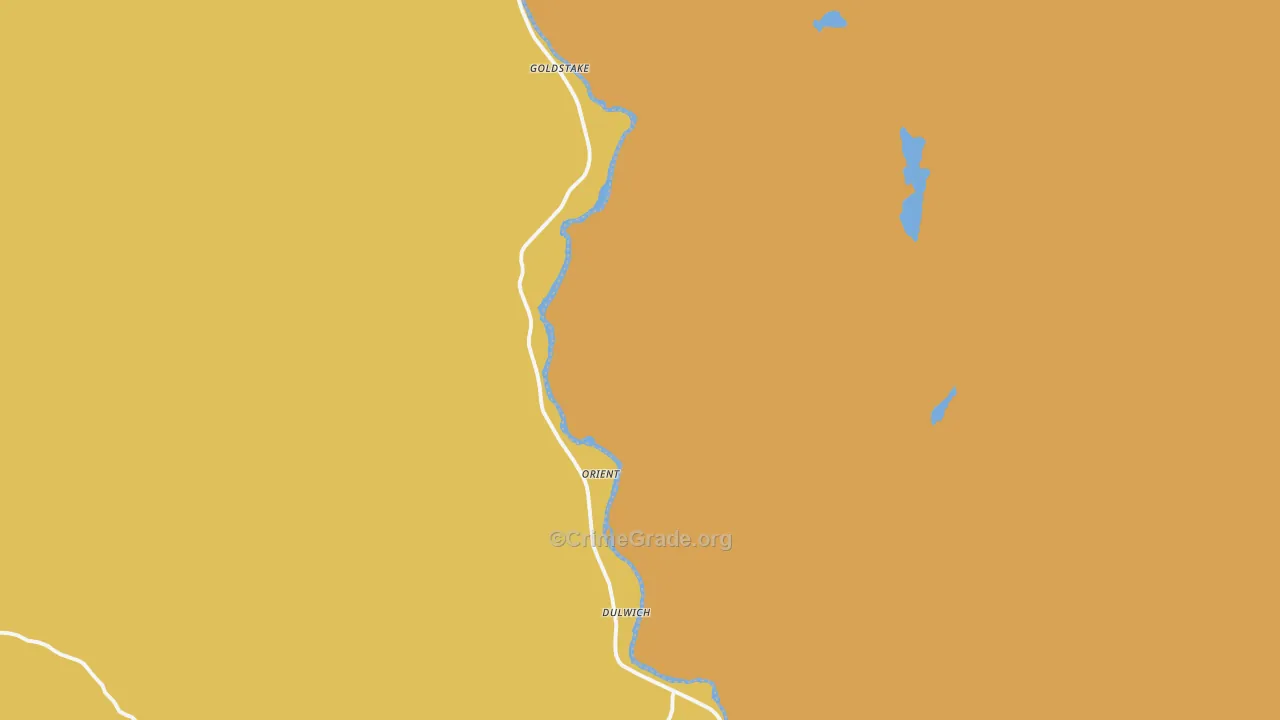 Orient, WA Map of Murder Rates