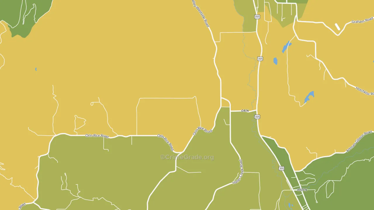 Orin, WA Map of Murder Rates