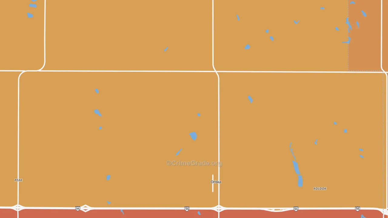 Oriska, ND Map of Murder Rates