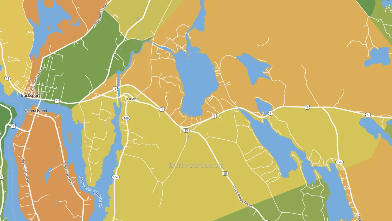 Orland, ME Map of Murder Rates