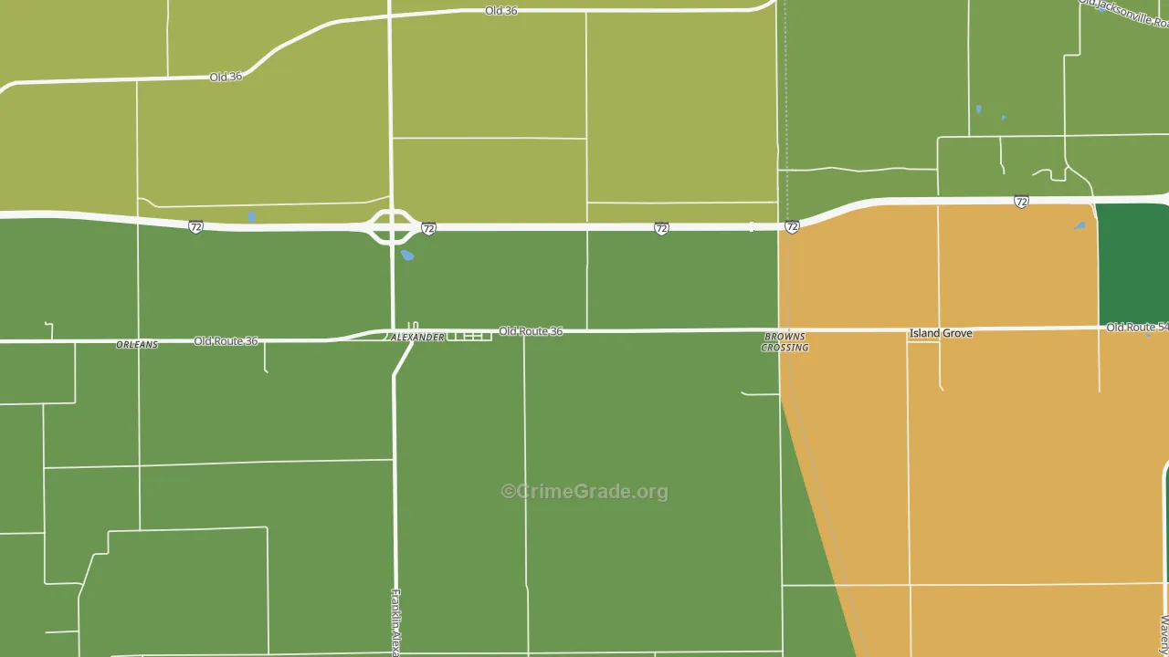 Orleans, IL Map of Murder Rates