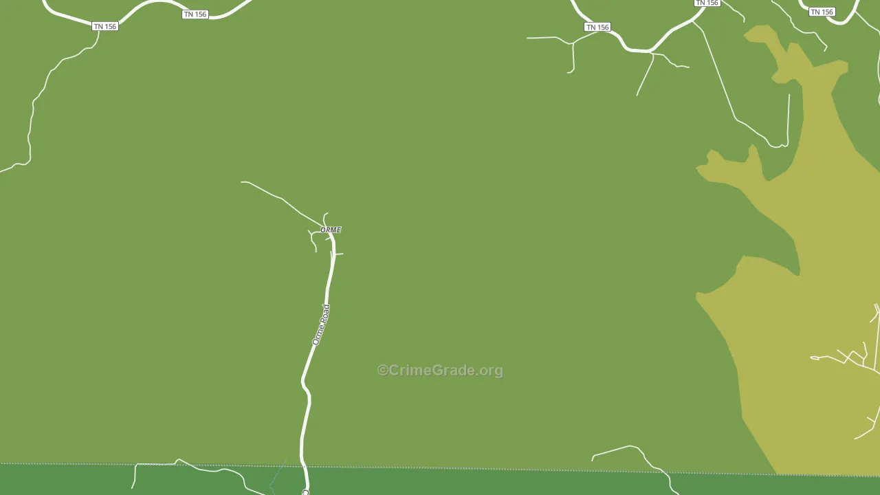 Orme, TN Map of Murder Rates