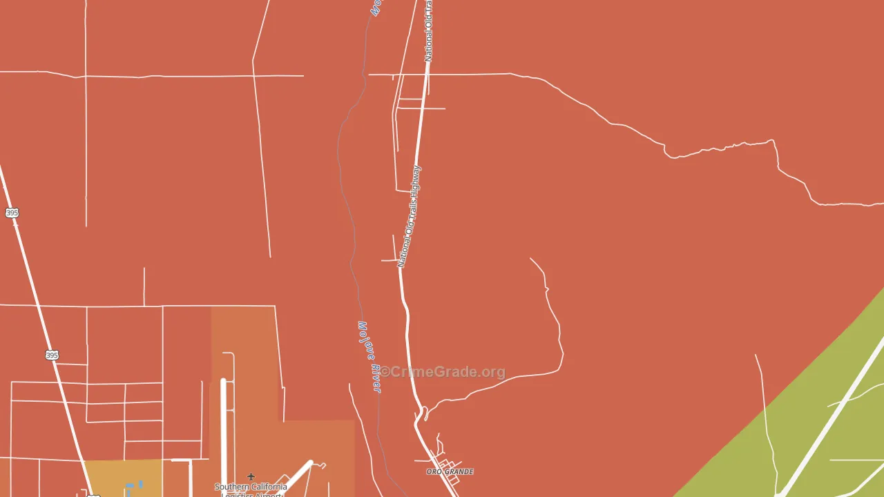 Oro Grande, CA Map of Murder Rates