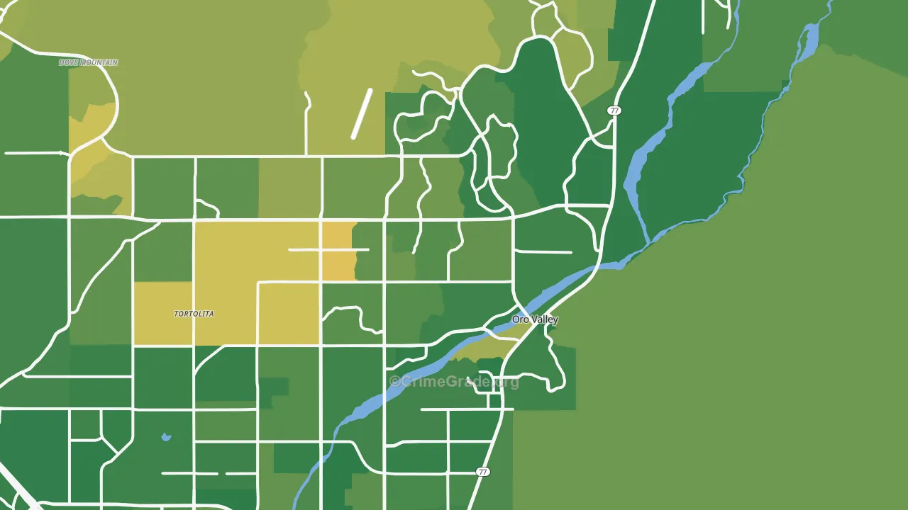 Oro Valley, AZ Map of Murder Rates