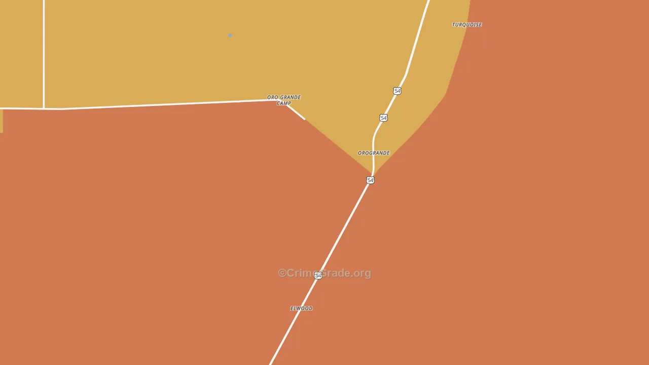 Orogrande, NM Map of Murder Rates