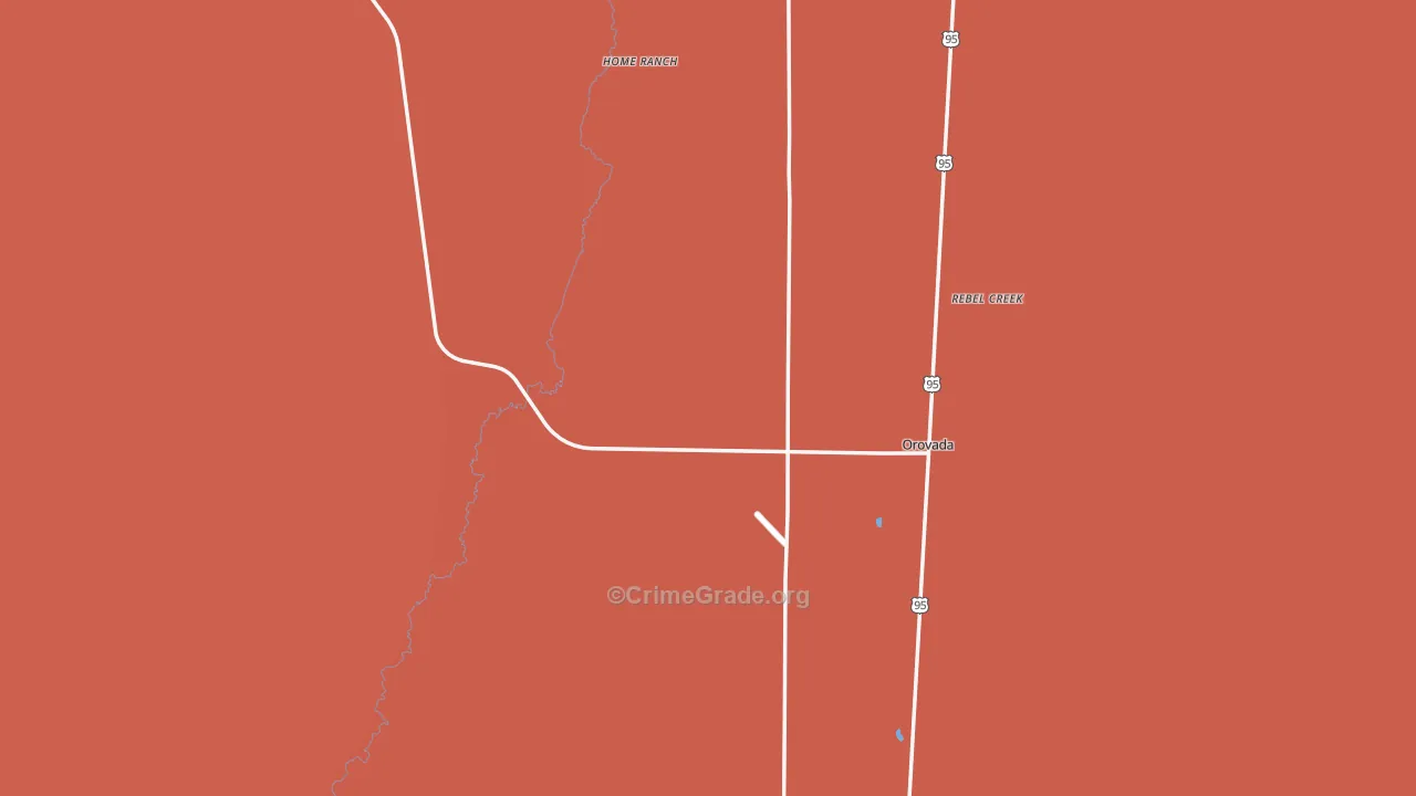 Orovada, NV Map of Murder Rates