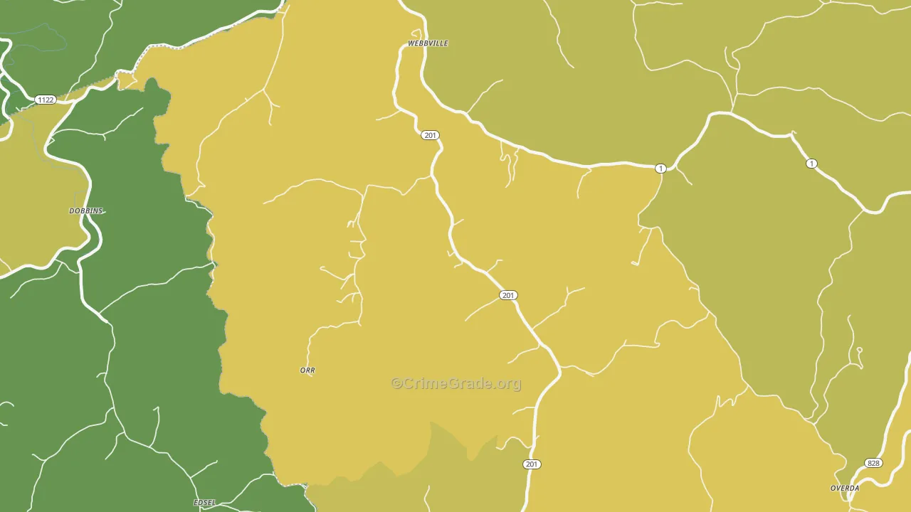 Orr, KY Map of Murder Rates