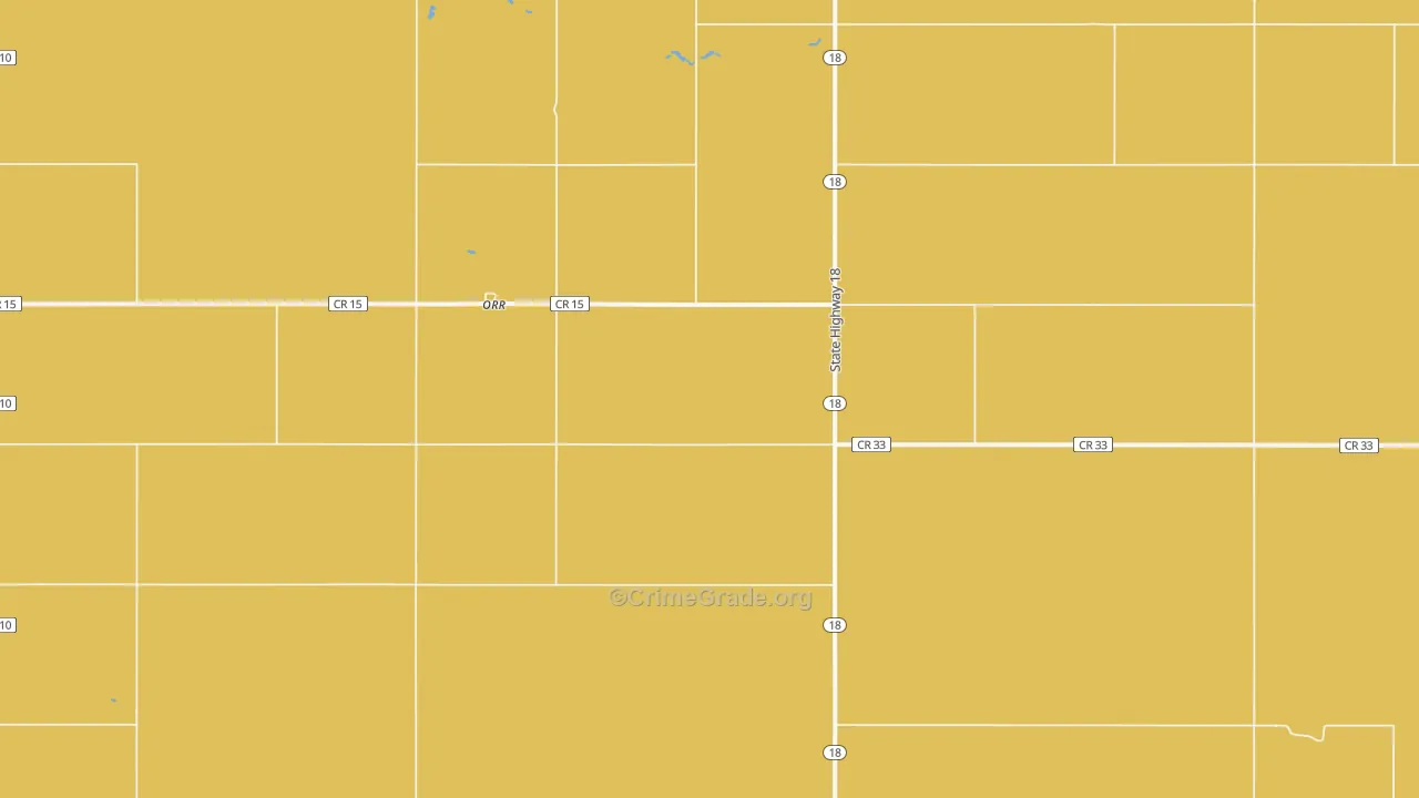 Orr, ND Map of Murder Rates