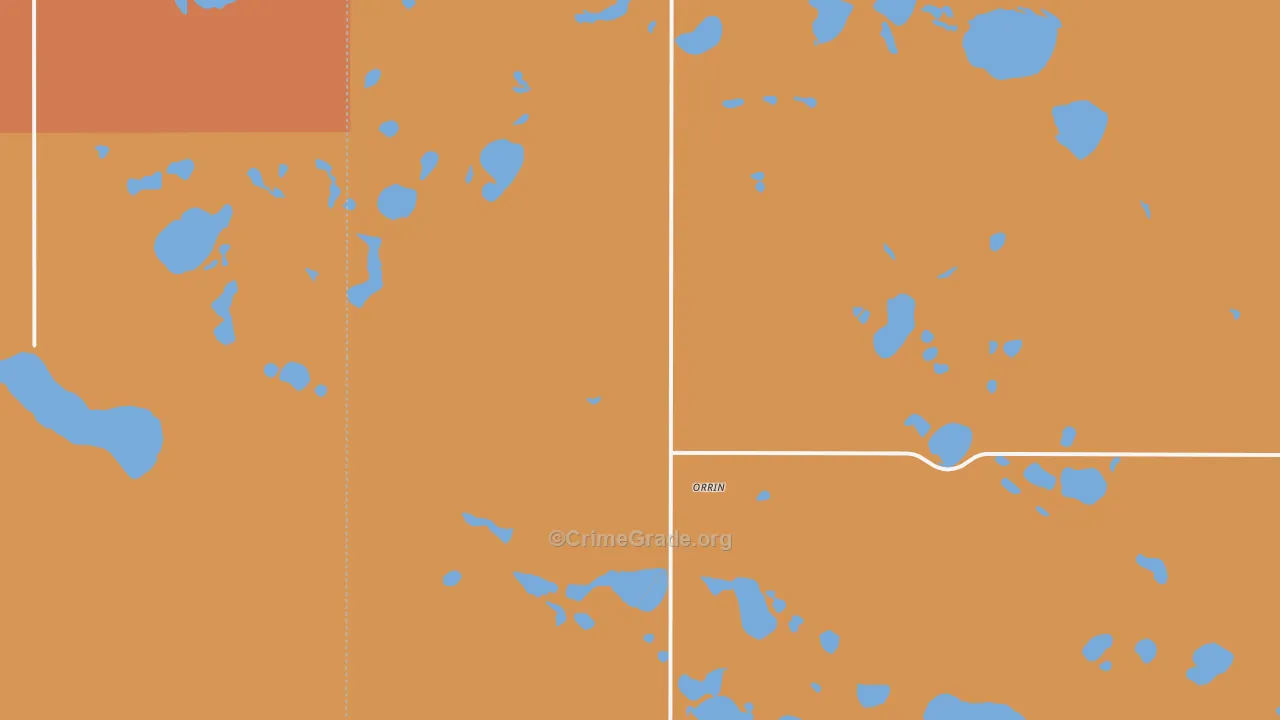 Orrin, ND Map of Murder Rates
