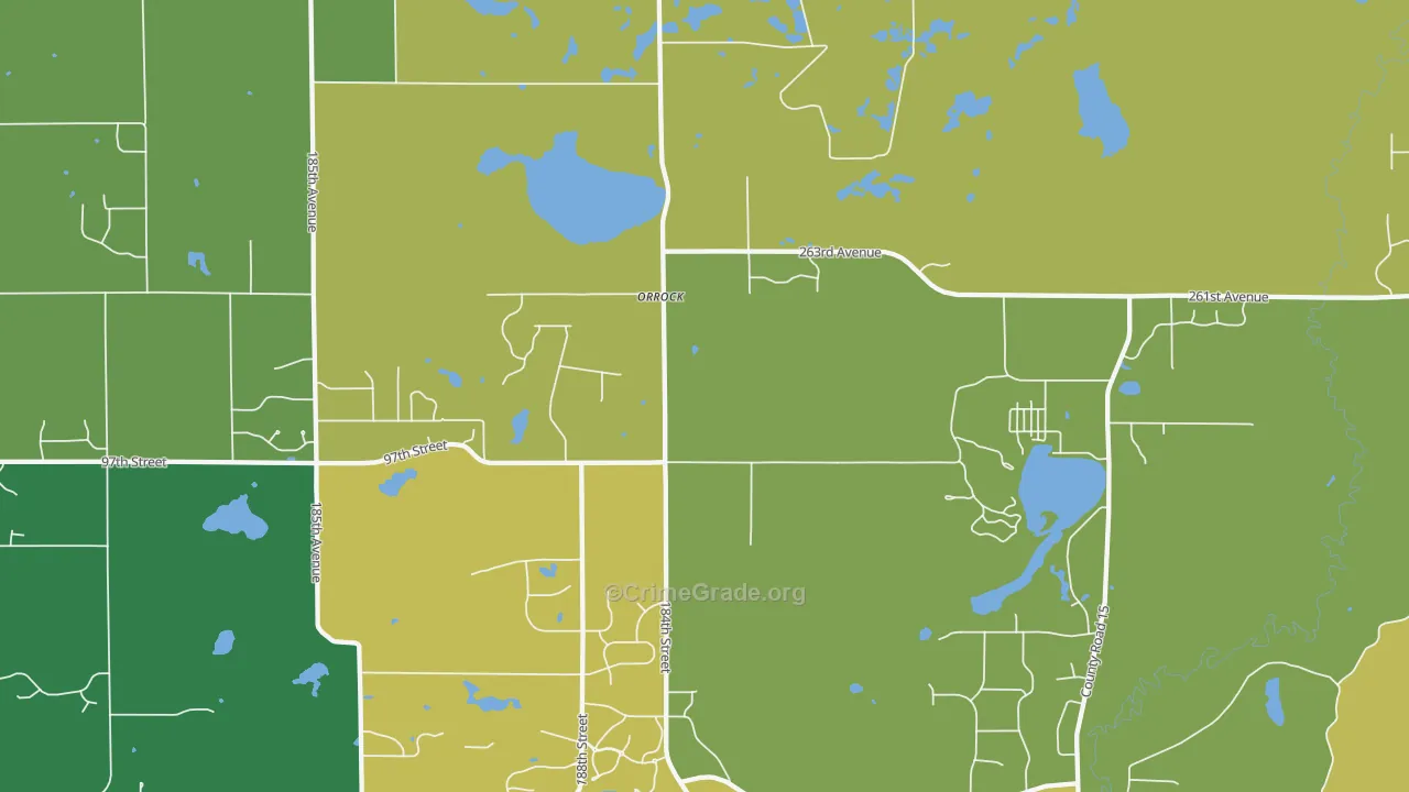Orrock, MN Map of Murder Rates