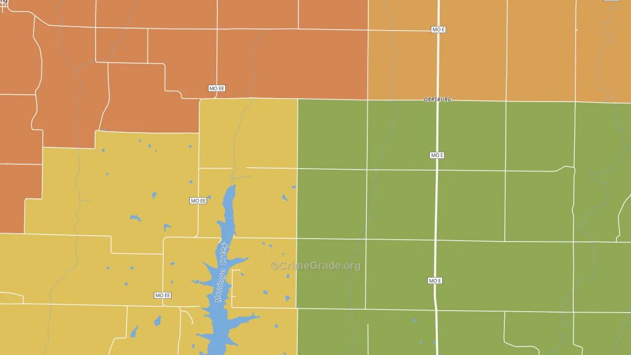 Orrsburg, MO Map of Murder Rates