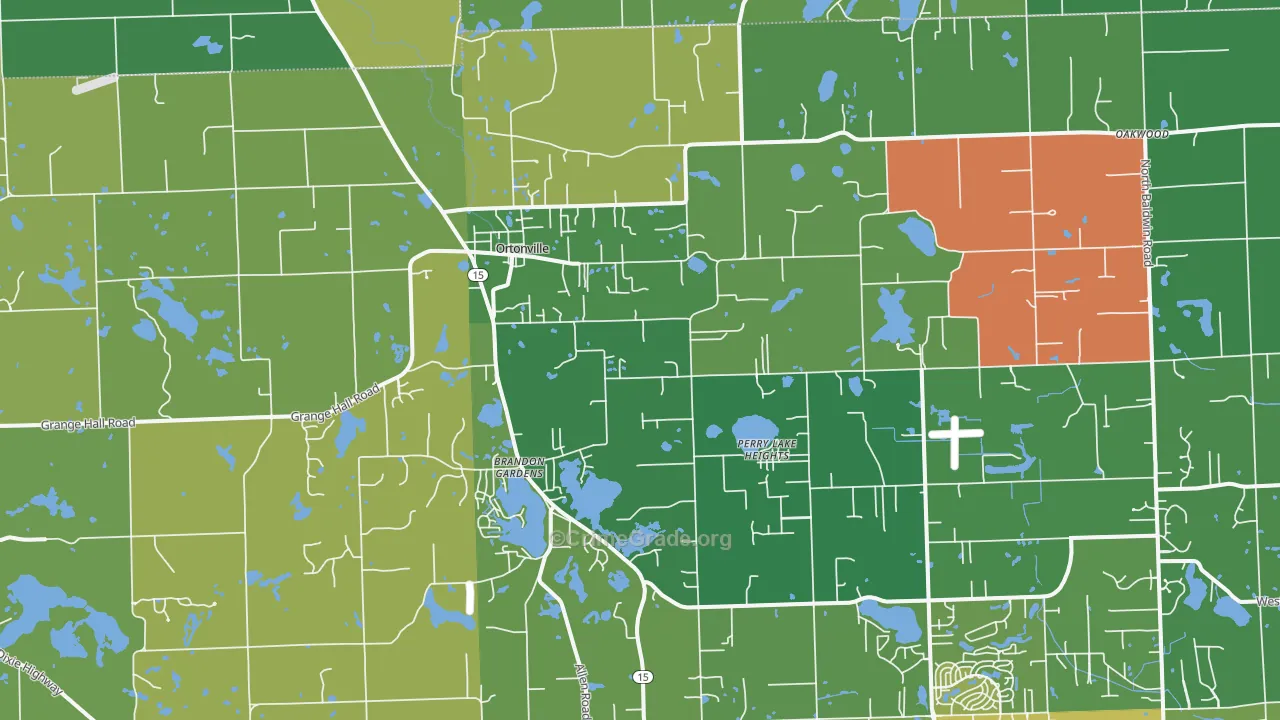 Ortonville, MI Map of Murder Rates