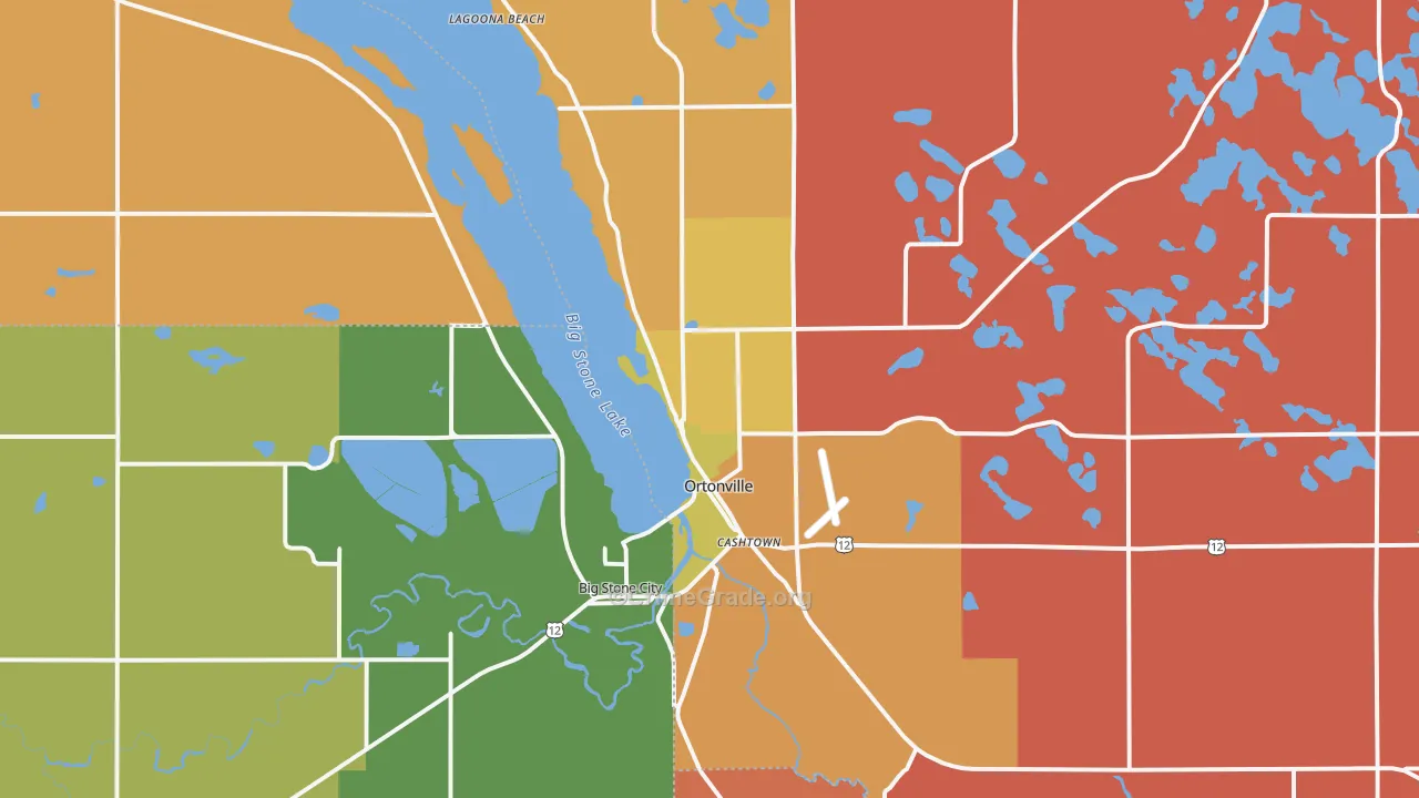 Ortonville, MN Map of Murder Rates