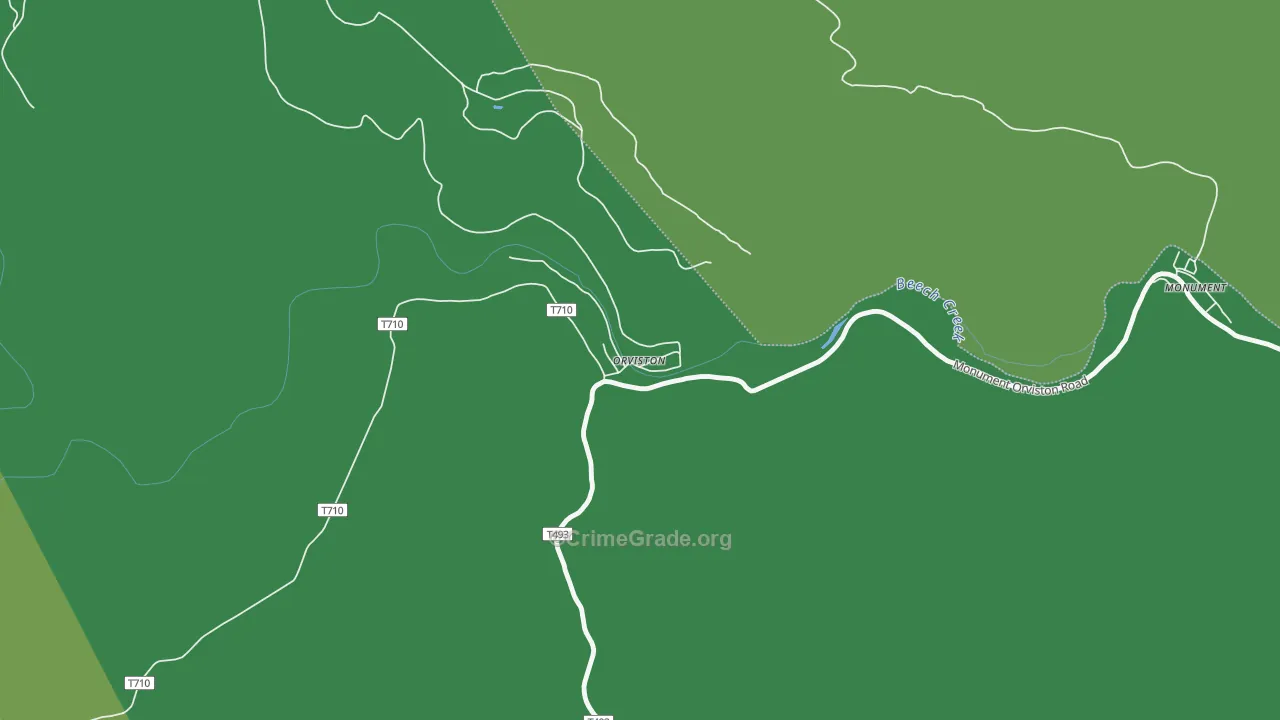 Orviston, PA Map of Murder Rates