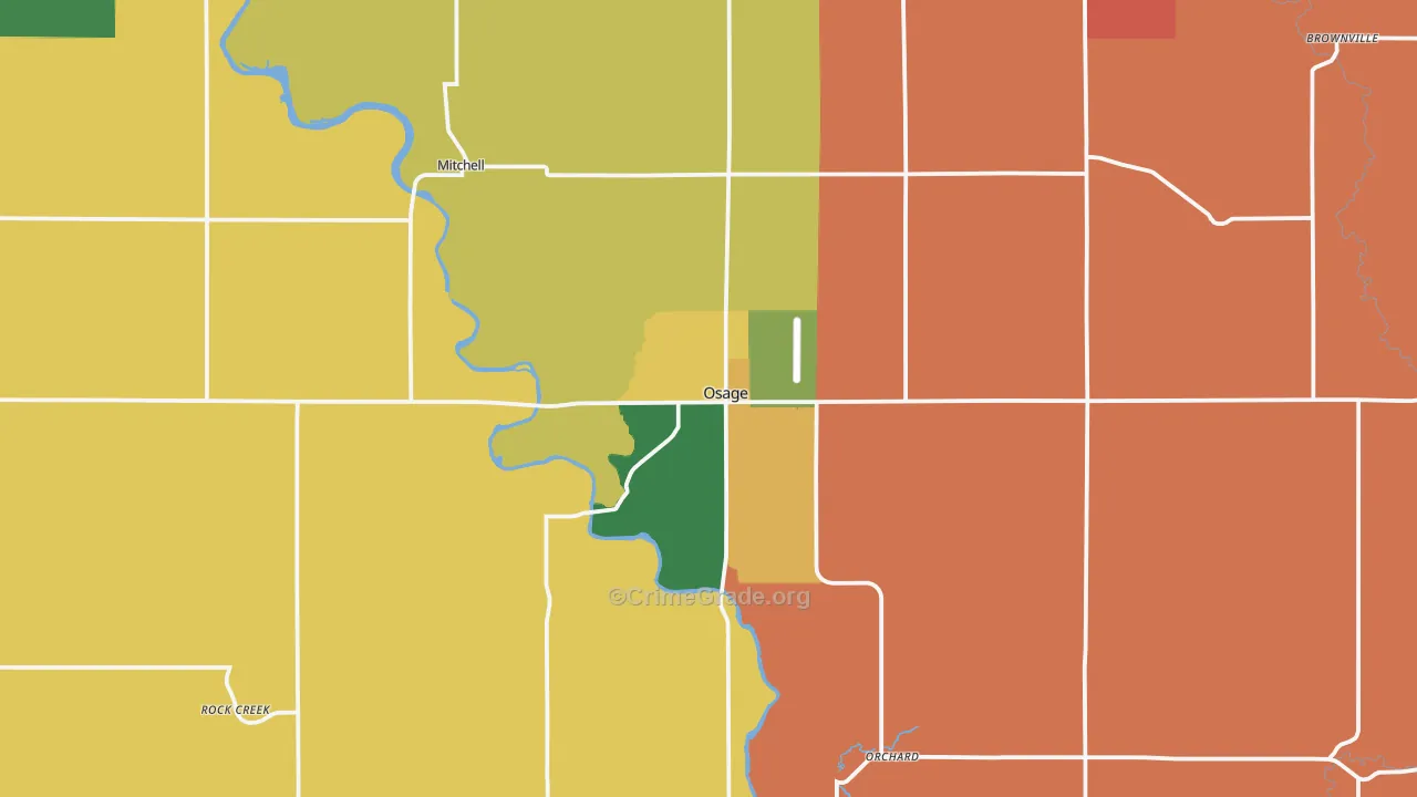 Osage, IA Map of Murder Rates