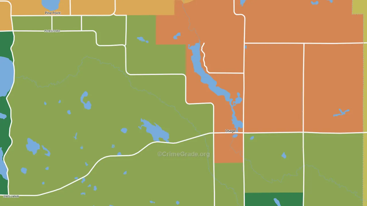 Osage, MN Map of Murder Rates