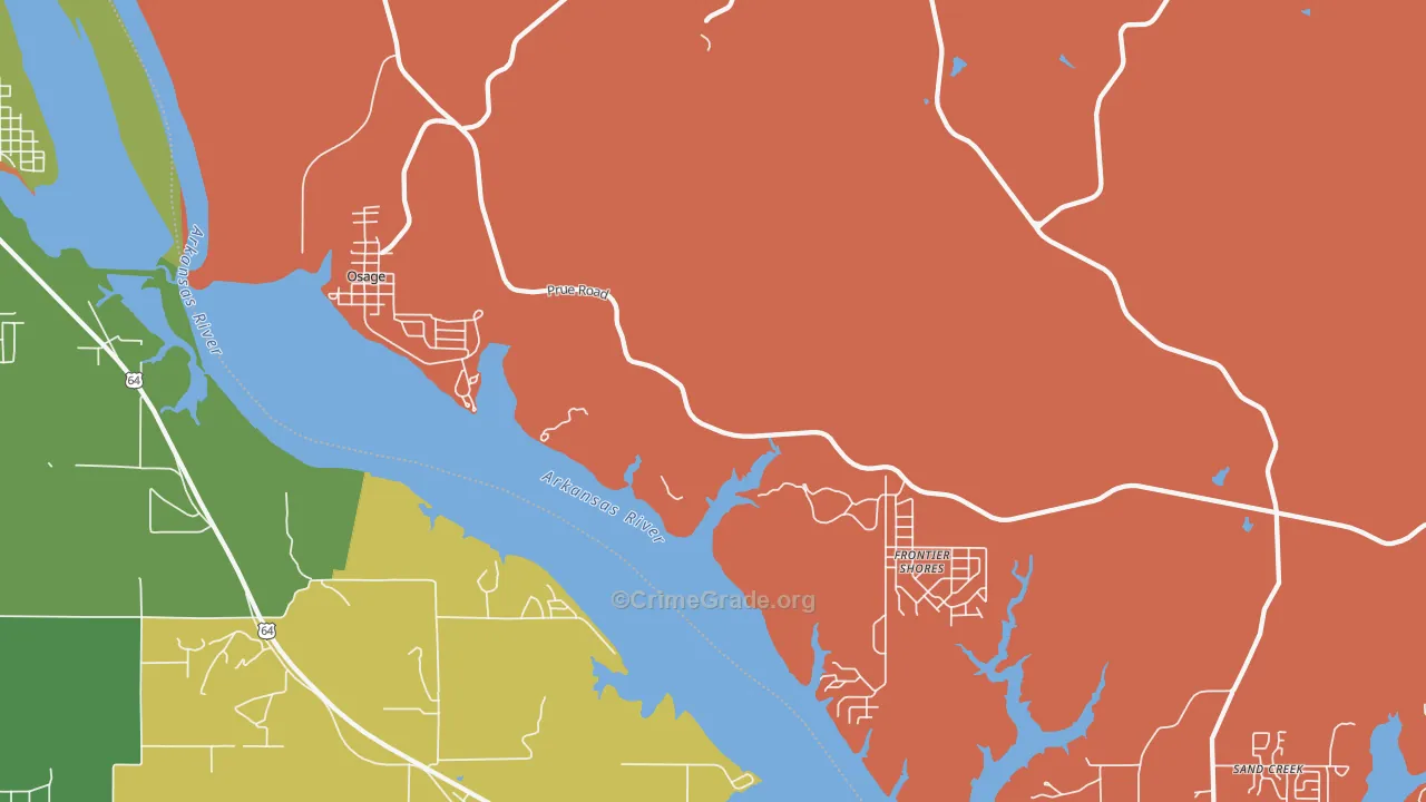 Osage, OK Map of Murder Rates