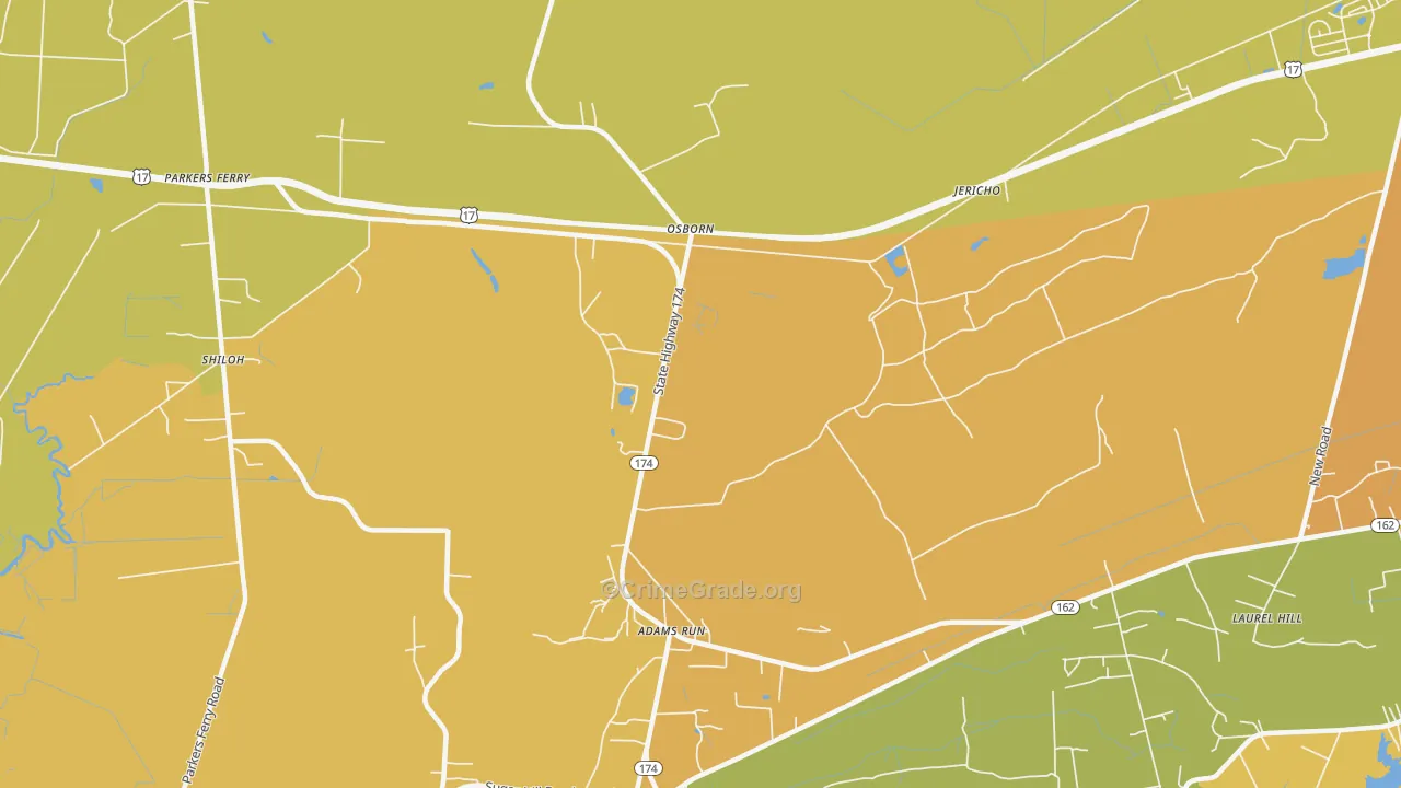 Osborn, SC Map of Murder Rates