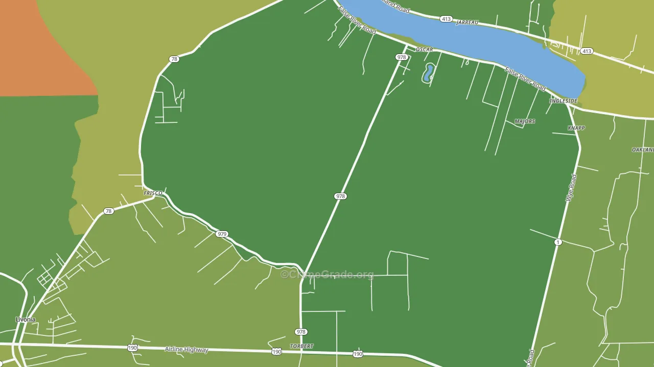 Oscar, LA Map of Murder Rates