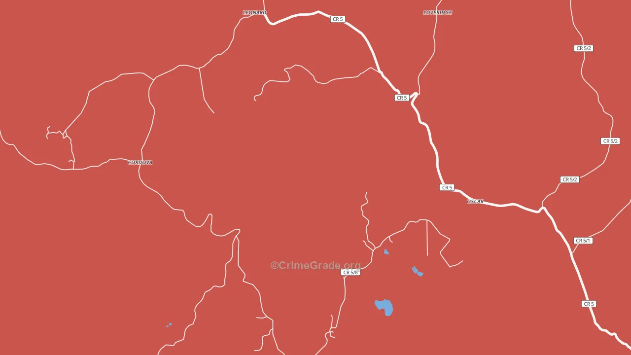 Oscar, WV Map of Murder Rates