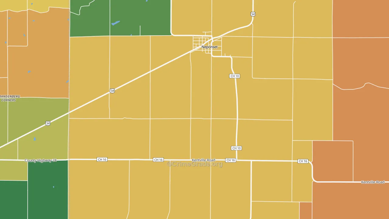 Osceola, IL Map of Murder Rates