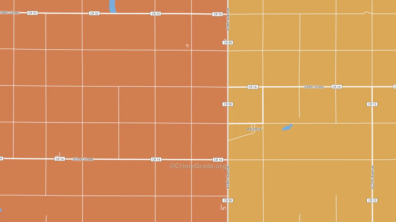 Osceola, SD Map of Murder Rates