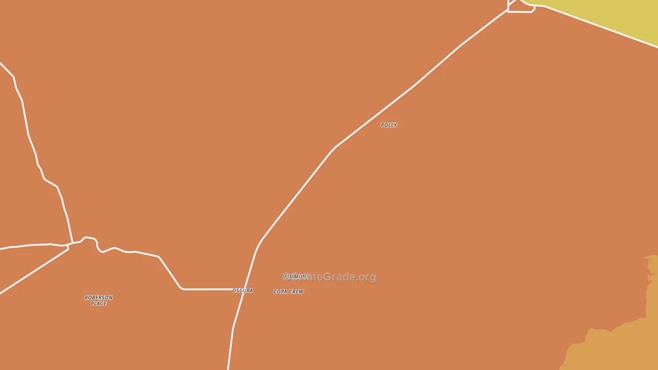 Oscura, NM Map of Murder Rates