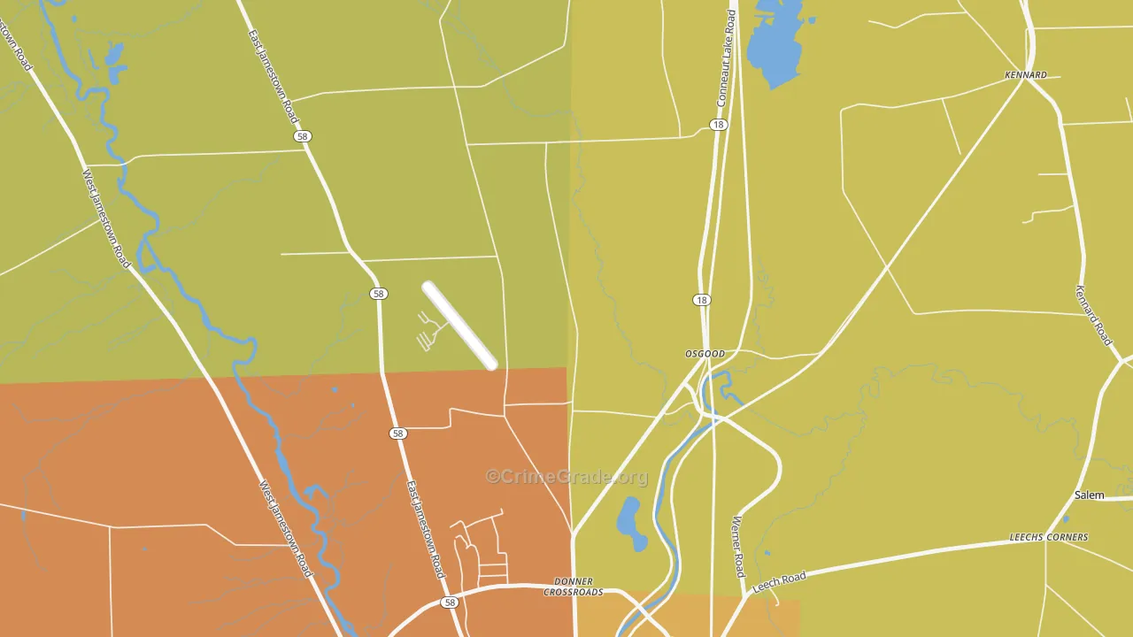 Osgood, PA Map of Murder Rates