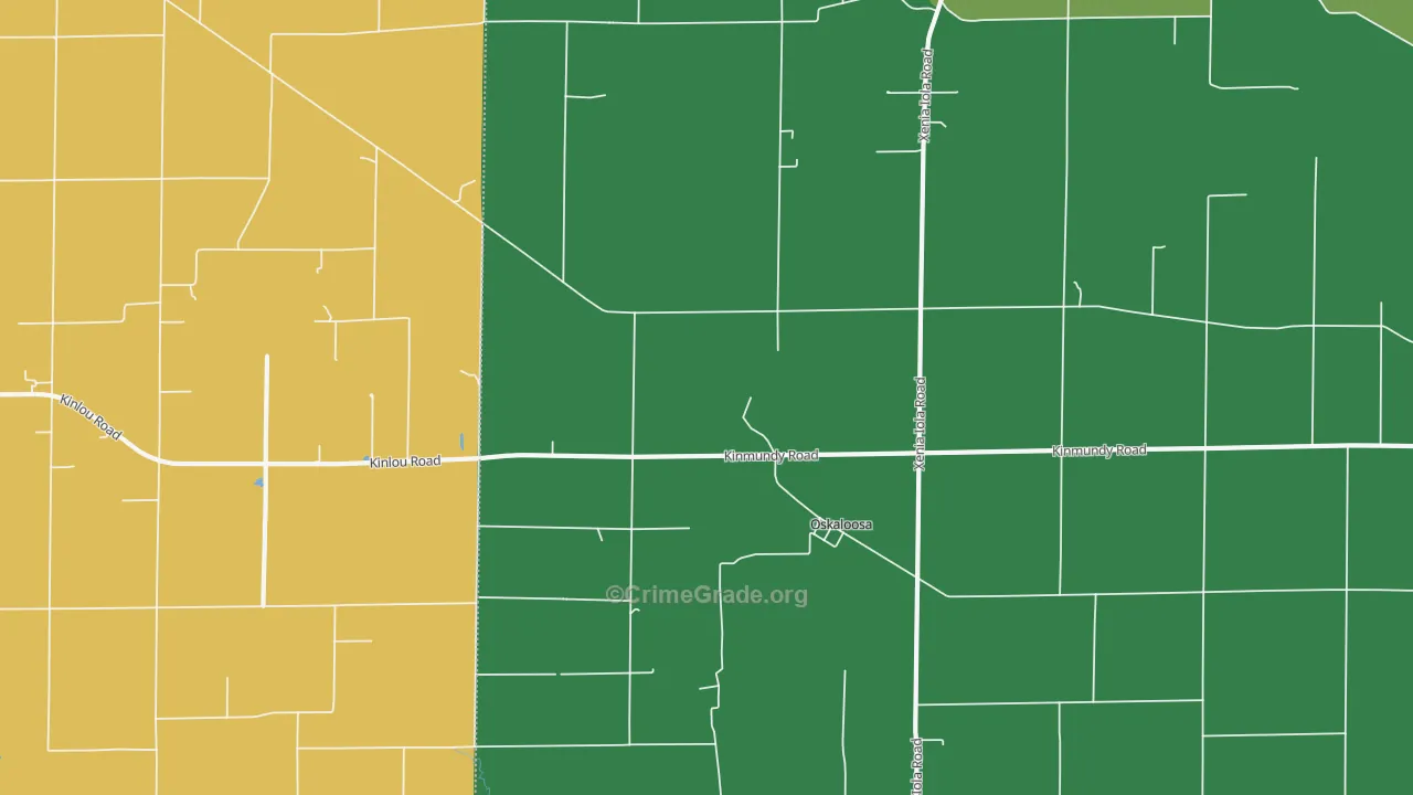 Oskaloosa, IL Map of Murder Rates