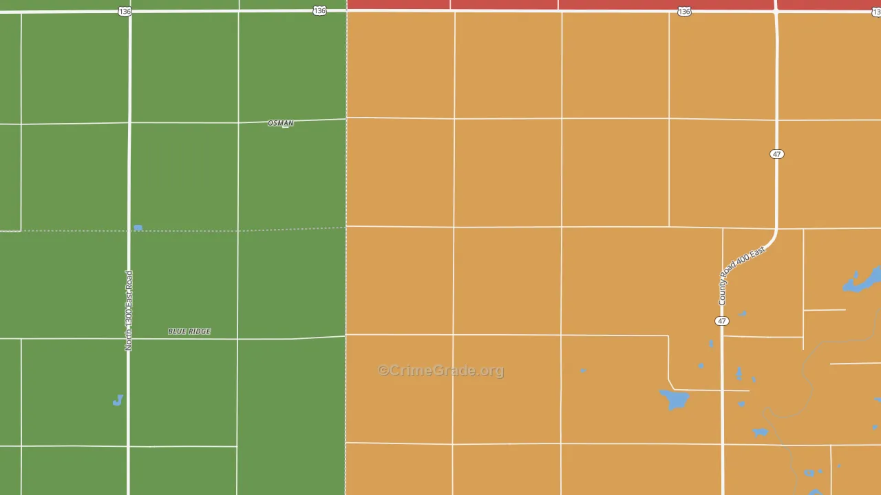 Osman, IL Map of Murder Rates